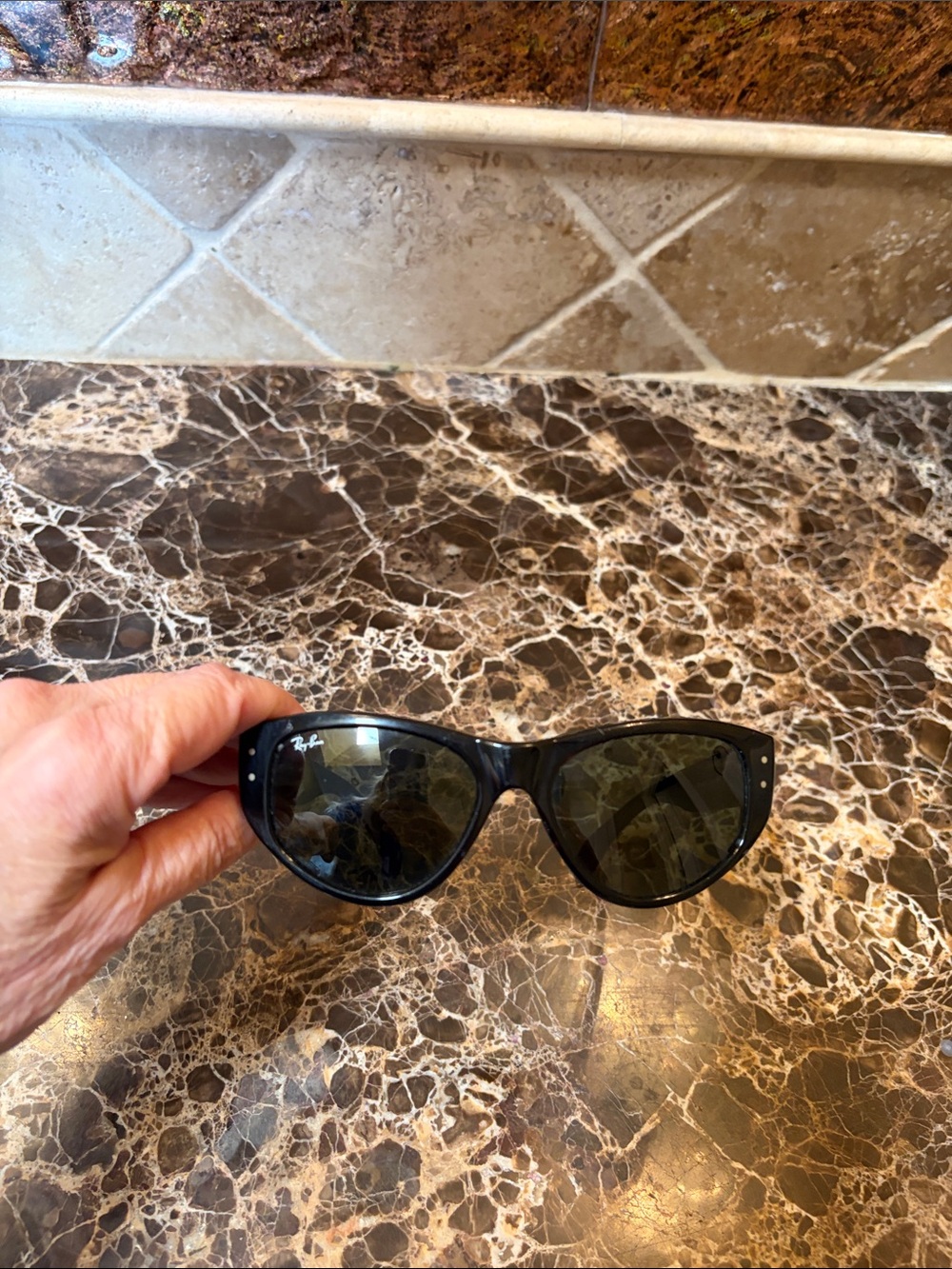 Ray-Ban Black Cat-Eye Sunglasses with Dark Lenses